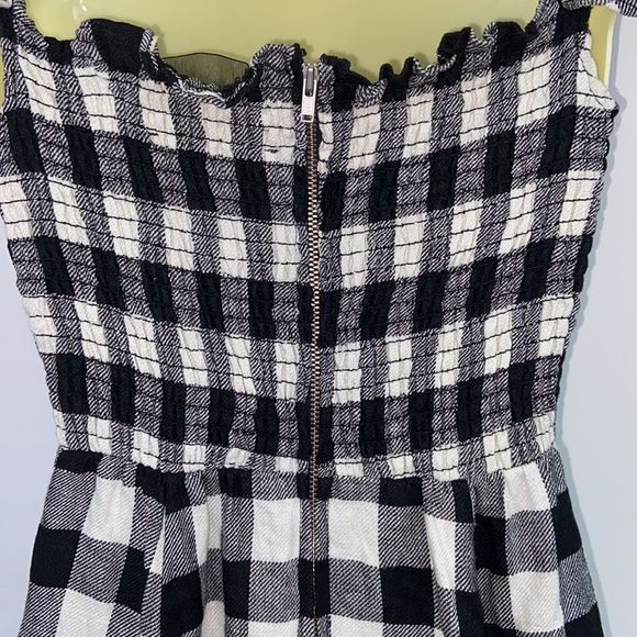 Reformation Dress “Plaid Hattie Black White Fit & Flare MIDI Dress Sz 2 Nwot - Picture 10 of 12